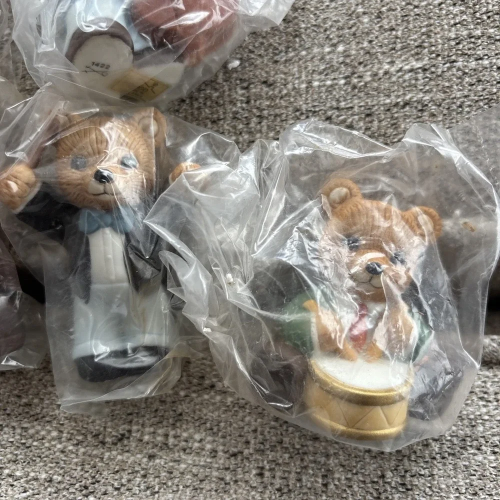 Vintage HOMCO Home Interiors Orchestra Band Bears 6‎ Figurines 1422